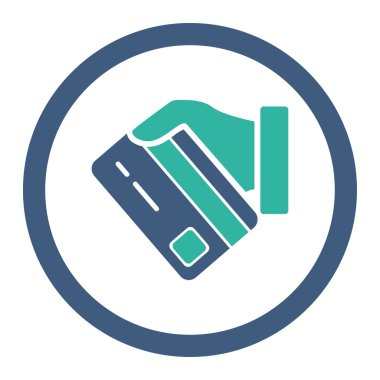 Kartı ödeme yuvarlak Raster simgesi