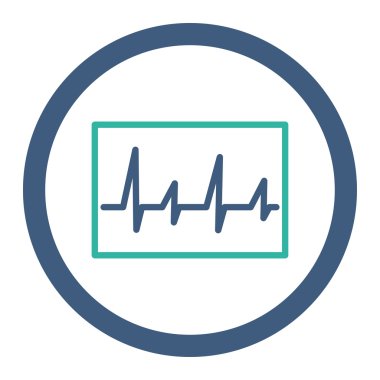 Kardiyogram yuvarlak Raster simgesi