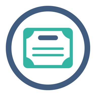 Sertifika yuvarlak Raster simgesi