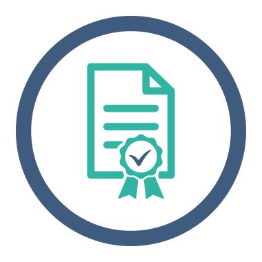 Sertifikalı yuvarlak Raster simgesi