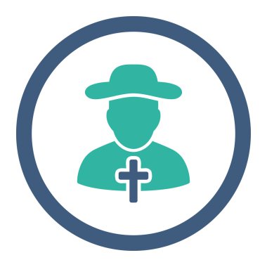 Rahip yuvarlak Raster simgesi