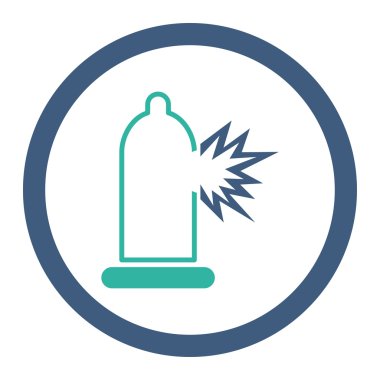 Prezervatif hasar yuvarlak Raster simgesi