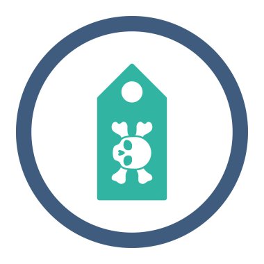 Ölüm etiket yuvarlak Raster simgesi