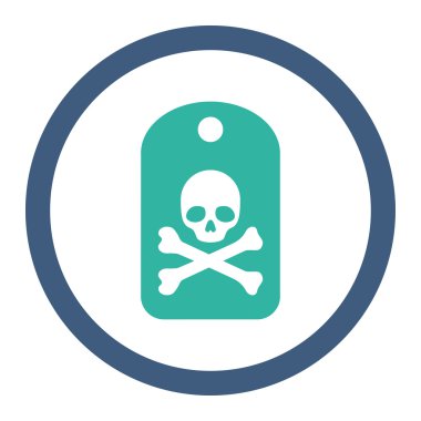 Ölüm etiket yuvarlak Raster simgesi