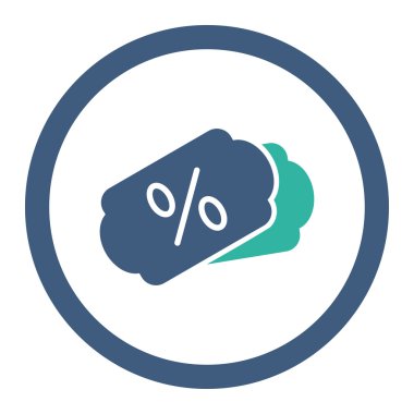 İndirim kuponları yuvarlak Raster simgesi