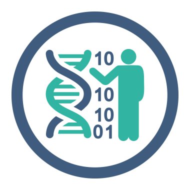 DNA kodu rapor Raster simgesi yuvarlak