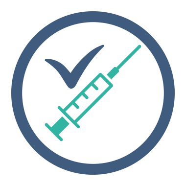 Yapılan aşılama yuvarlak Raster simgesi