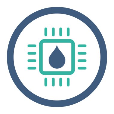 Analiz çip yuvarlak Raster simge damla