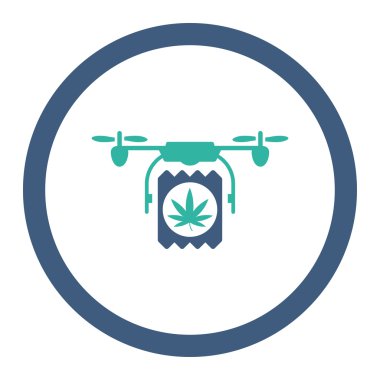 Uyuşturucu uçağı teslim yuvarlak Raster simgesi