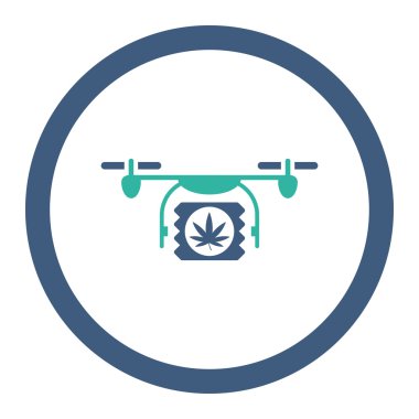 Uyuşturucu dron sevk irsaliyesi yuvarlak Raster simgesi