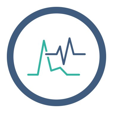 EKG yuvarlak Raster simgesi