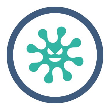 Kötü bakteri yuvarlak Raster simgesi