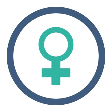 Kadın sembolü yuvarlak Raster simgesi