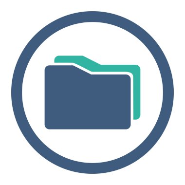 Klasörler yuvarlak Raster simgesini