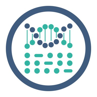 Genetik kod yuvarlak Raster simgesi