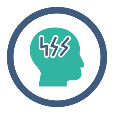 Baş ağrısı yuvarlak Raster simgesi