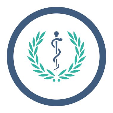 Sağlığa bakım amblemi Raster simgesi yuvarlak