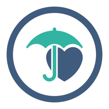 Kalp koruma yuvarlak Raster simgesi