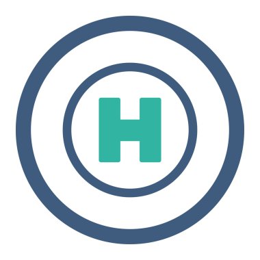 Helikopter iniş yuvarlak Raster simgesi