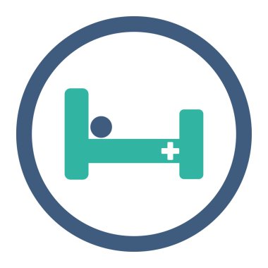 Hastane yatak yuvarlak Raster simgesi