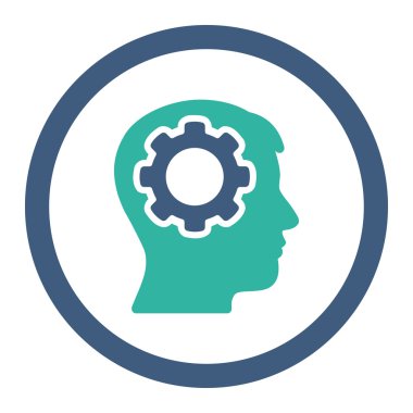 İnsan aklının yuvarlak Raster simgesi