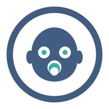 Bebek kafa yuvarlak Raster simgesi