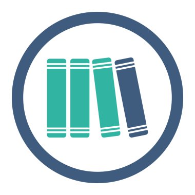 Kütüphane kitap yuvarlak Raster simgesi