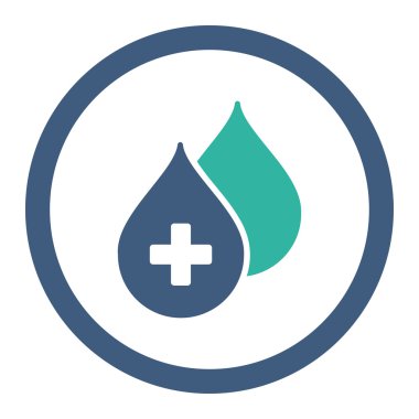 Tıbbi damla yuvarlak Raster simgesi