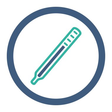 Tıbbi termometre yuvarlak Raster simgesi