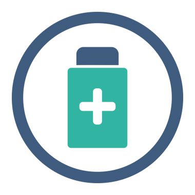 İlaç şişe yuvarlak Raster simgesi