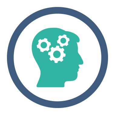 Zihin yuvarlak Raster simgesi