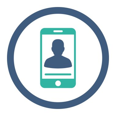Mobil iletişim yuvarlak Raster simgesi