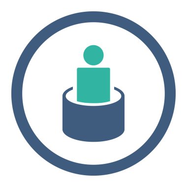 Hasta yalıtım yuvarlak Raster simgesi