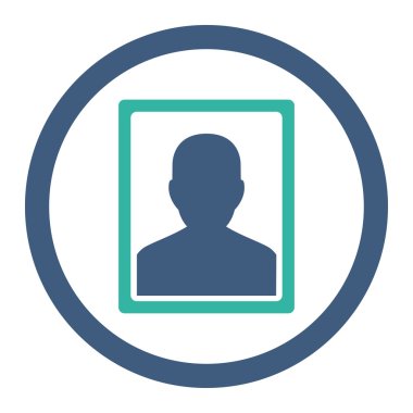 Hasta portre yuvarlak Raster simgesi