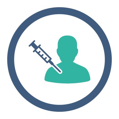 Hasta aşı yuvarlak Raster simgesi