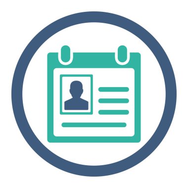 Kişisel rozet yuvarlak Raster simgesi