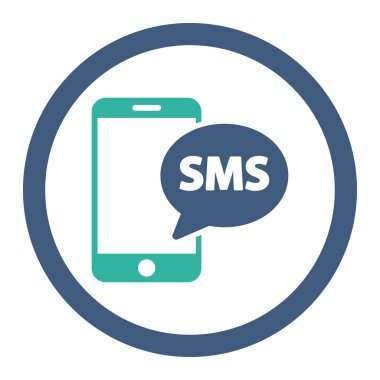 Telefon Sms yuvarlak Raster simgesi
