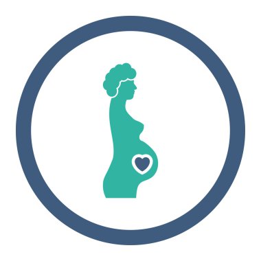 Hamile kadın yuvarlak Raster simgesi