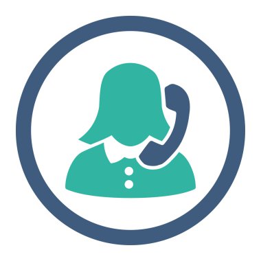 Resepsiyonist yuvarlak Raster simgesi