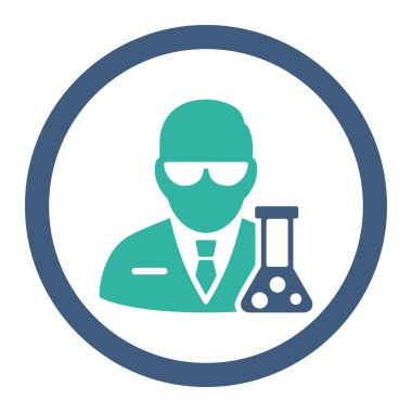 Bilim adamı yuvarlak Raster simgesi