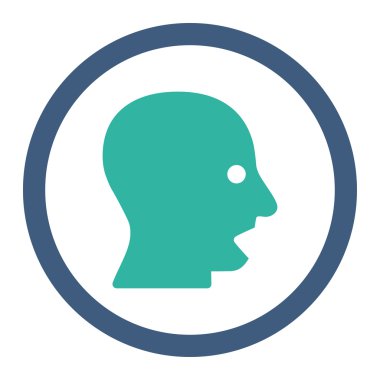 Raster simgesi bağırarak kafa yuvarlak