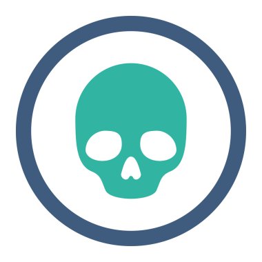 Kafatası yuvarlak Raster simgesi