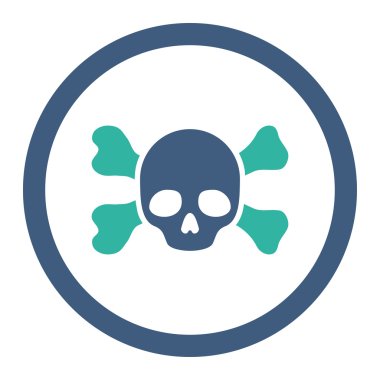 Skull And Bones yuvarlak Raster simgesi