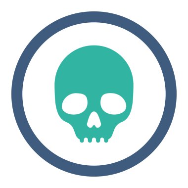 Kafatası yuvarlak Raster simgesi