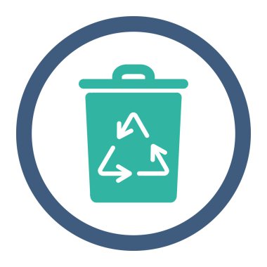 Çöp kutusu yuvarlak Raster simgesini