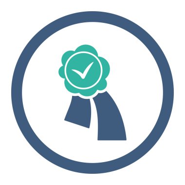 Doğrulama mühür Raster simgesi yuvarlak