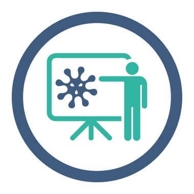 Virüs rapor Raster simgesi yuvarlak