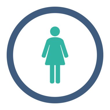 Kadın yuvarlak Raster simgesi