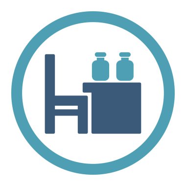 Eczacı tablo yuvarlak Raster simgesi