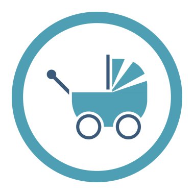 Bebek arabası yuvarlak Raster simgesi